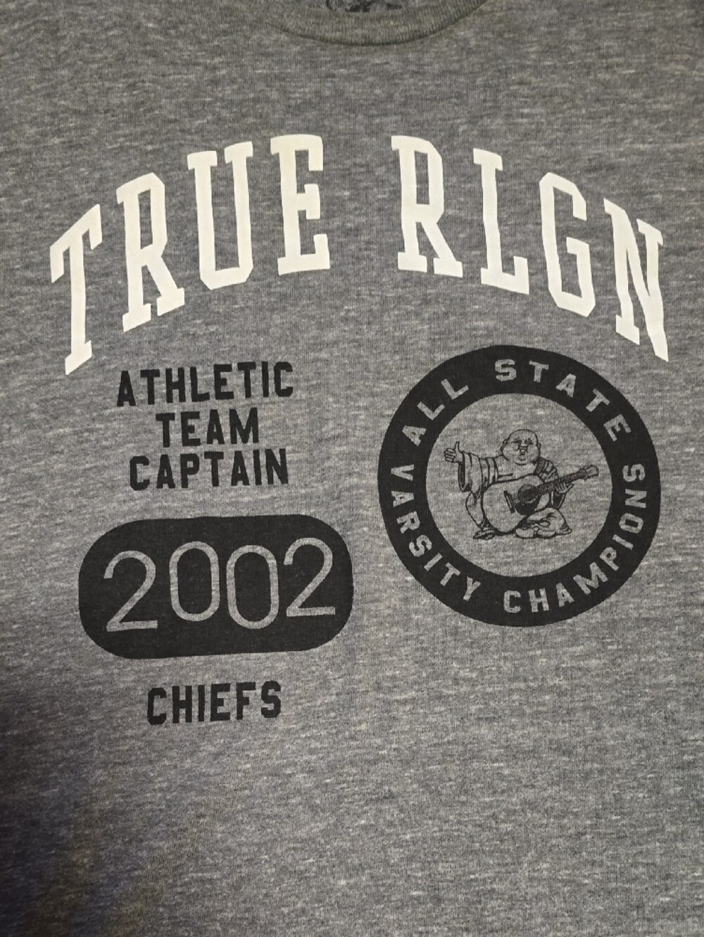 True Religion Gray Graphic Athletic Crewneck Tee - Picture 2 of 4